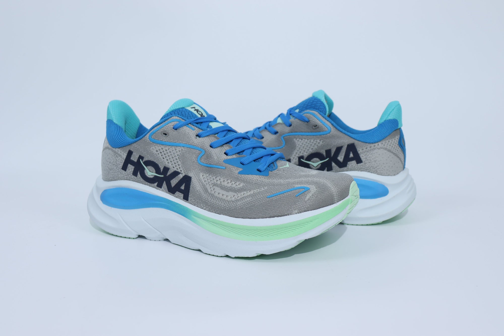 Clifton 10 - HK Unisex Sneakers - Grey Mint