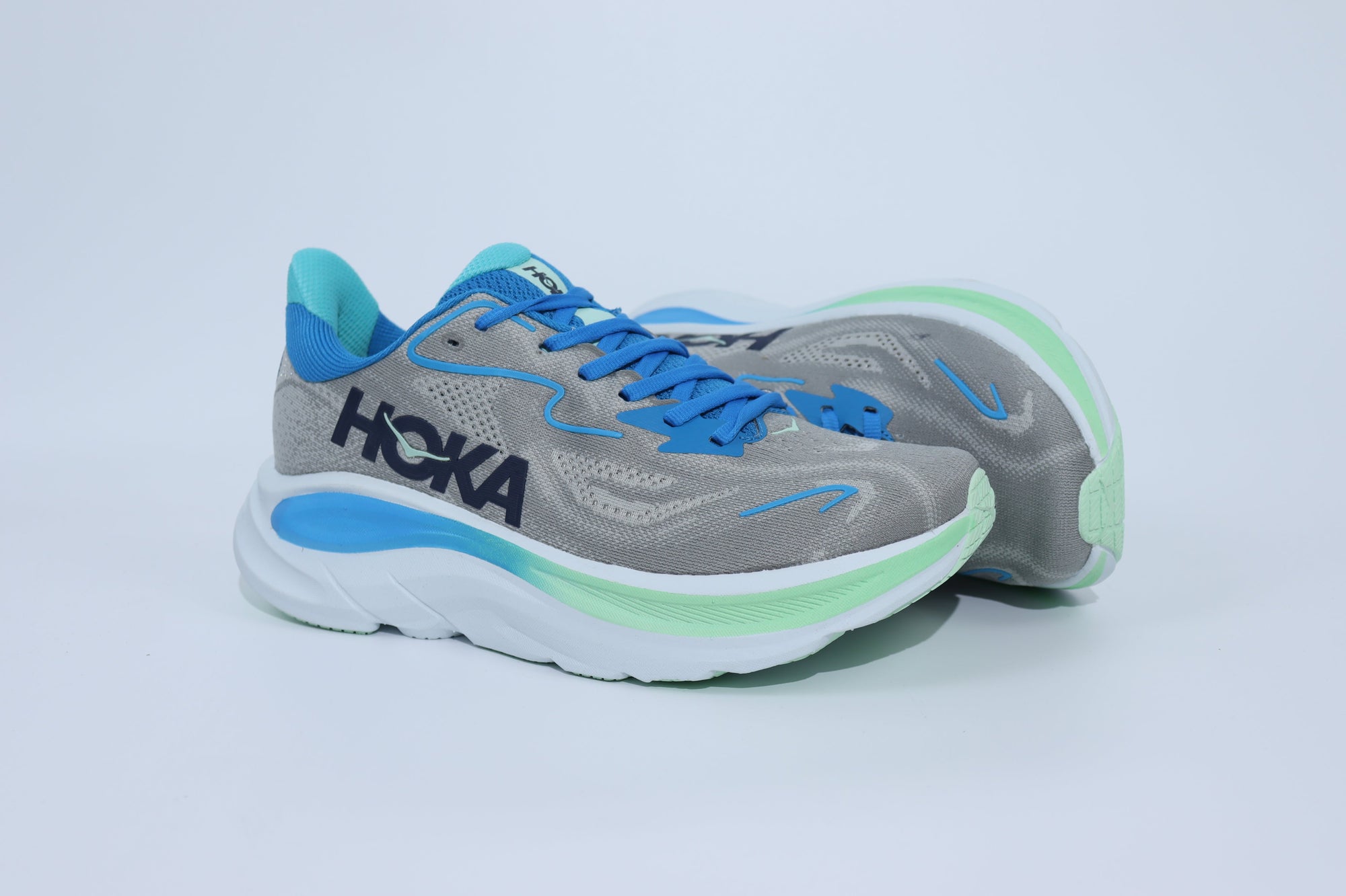 Clifton 10 - HK Unisex Sneakers - Grey Mint