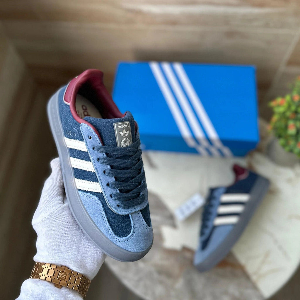 Gazelle Indoor – Navy Blue & Burgundy Accent