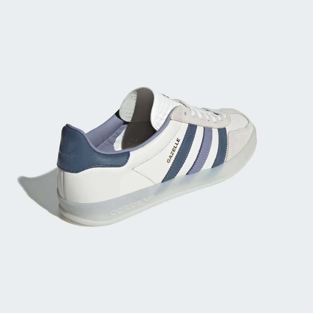 Gazelle Indoor – White & Blue Fade Stripes